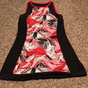 Tail  golf dress w/o shorts size S color black w red, white, pink, black pattern